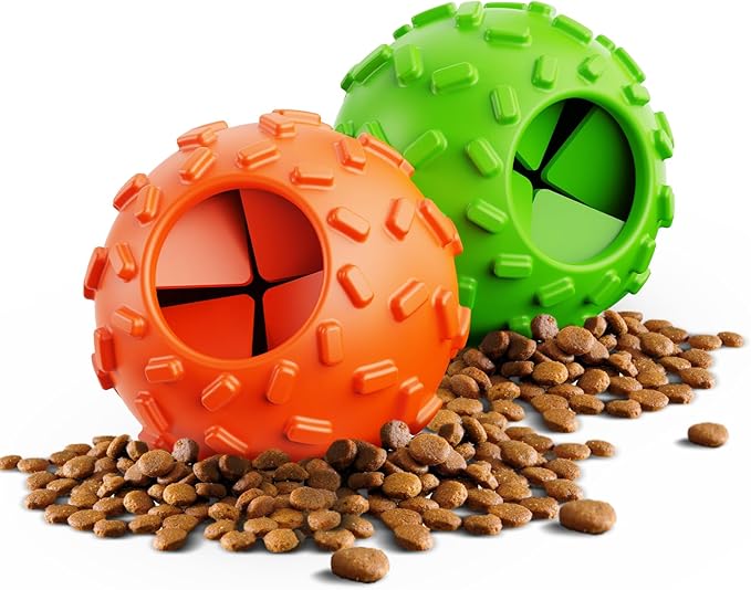 ZHIERDE Dog Puzzle Toy 2 Pack – Cognitive Dog Treat Toy,Interactive Dog Toys for Treat Dispensing, Slow Feeder for Mental Stimulation & Anxiety Relief, Puppy Training Toy, Natural Rubber
