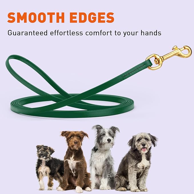 Viper Biothane K9 Working Dog Leash Waterproof Lead for Tracking Training Schutzhund Odor-Proof Long Line with Solid Brass Snap for Puppy Medium and Large Dogs, 20ft Hunter Green