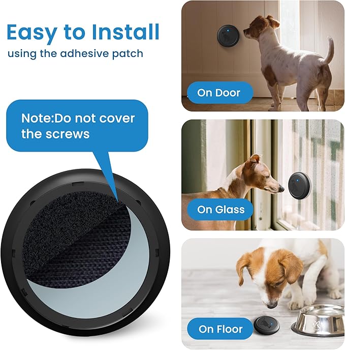 Dog Doorbell to Go Outside, Wireless Doggie Door Bell Operating at 1000 Feet with IP65 Waterproof Touch Button, 58 Melodies & 4 Notification Modes