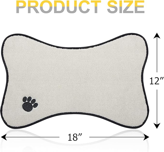 Pet Bowl Mat Drying mat Prevent Water and Food from Spilling (2pack)