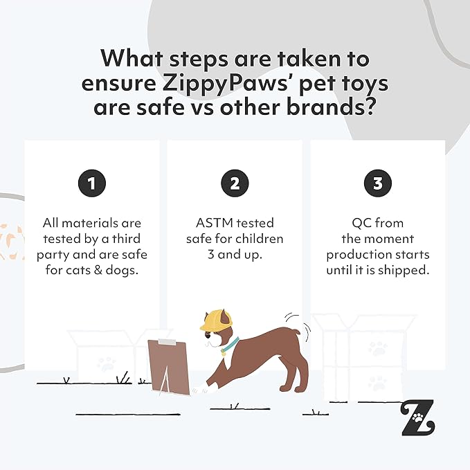 ZippyPaws Skinny Peltz - No Stuffing Dog Toy Pack to Keep Them Busy, for Small and Medium Dogs, Squeaky Pet Toys, Unstuffed Chew Toys, Soft Plush Variety Pack, Fox, Raccoon, and Squirrel - 11"