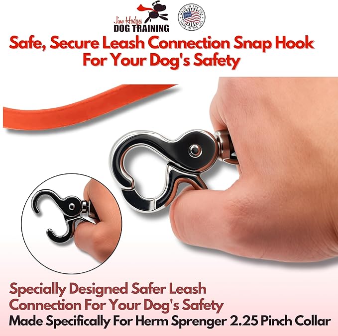 Gummy K9 Biothane Dog Leash, Professional Training Lead, Stainless Steel, New Advanced Safety Clasp, Weatherproof, Waterproof, Long Lasting, 6 Ft (5/8 Orange), Small, Medium, Large Dogs, Made in USA