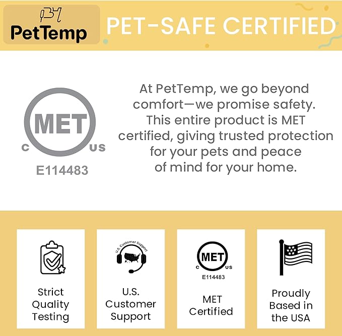 Pet Heating Pad for Cats Dogs Indoor & Sheltered Outdoor Waterproof Heated Cat Bed Heated Dog Bed Chew Resistant Cord Constant Temperature Brown 16 x 13 Inch
