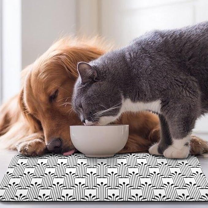 Bohemia 16 * 24 inch Dog Cat Pet Feeding Mats - Waterproof, Absorbent, for Food and Water Bowls