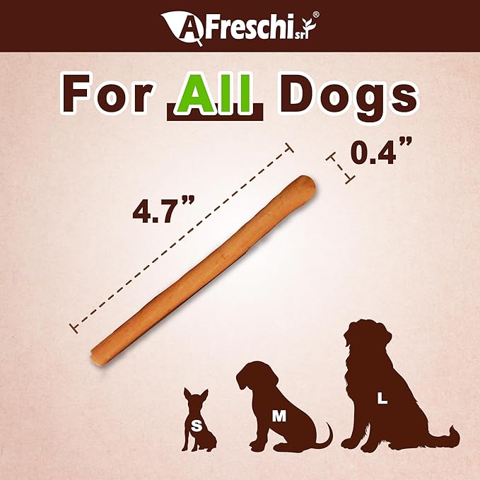 A Freschi srl Chicken Dog Treats, All Natural, Healthy & Easily Digestible, Grain-Free Puppy Chews, Low-Fat, Human Grade Training & Rewards Dog Snacks, Chicken Sticks with Pumpkin, 24 oz Pack