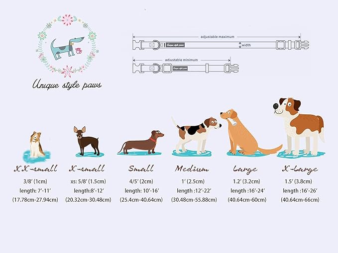 Unique style paws Cotton Dog Collar with Bow Puppy Collar with Red White Round Dot for Small Medium Large Boys Girls Dogs