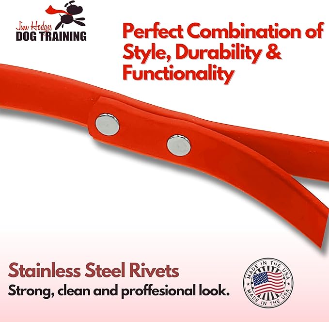 Gummy K9 Biothane Dog Leash, Professional Training Lead, Stainless Steel, New Advanced Safety Clasp, Weatherproof, Waterproof, Long Lasting, 6 Ft (5/8 Orange), Small, Medium, Large Dogs, Made in USA