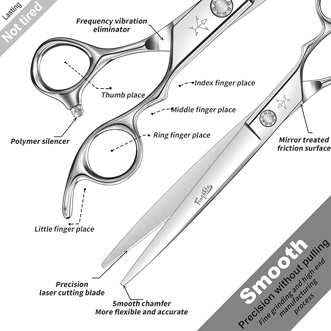 High-end Professional Dog Grooming Scissors Pet Grooming Shears 8 Inches Extremely Very Sharp Made Of Stainless Steel Alloy By Hand For Dog Cat Groomer