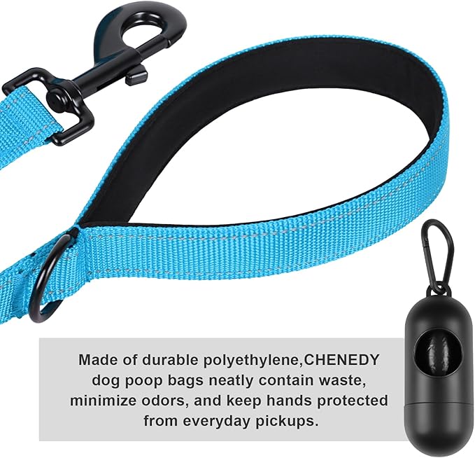 CHENEDY Dog Leash, Short Dog Leash, 24 Inch, Black