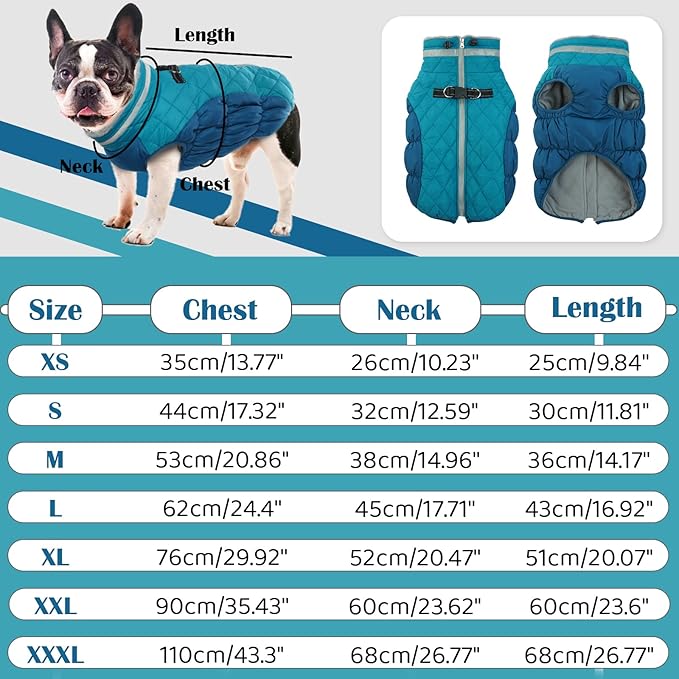 Small Dog Coat,Dog Jackets for Small Dogs,Warm Winter Jacket, Puppy Coat with Harness Built in,Waterproof Dogs Jacket,Puppy Cold Weather Coats,Winter Clothes Snowsuit Shih Tzu Bichon,S