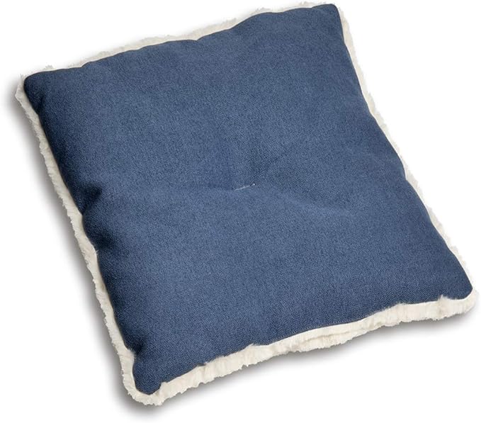 Best Pet Supplies Dog House Bed Crate Mat Tent Indoor Round Soft Plush for Small, Medium, and Large Breeds - Navy, 19 x 19 x H:19"