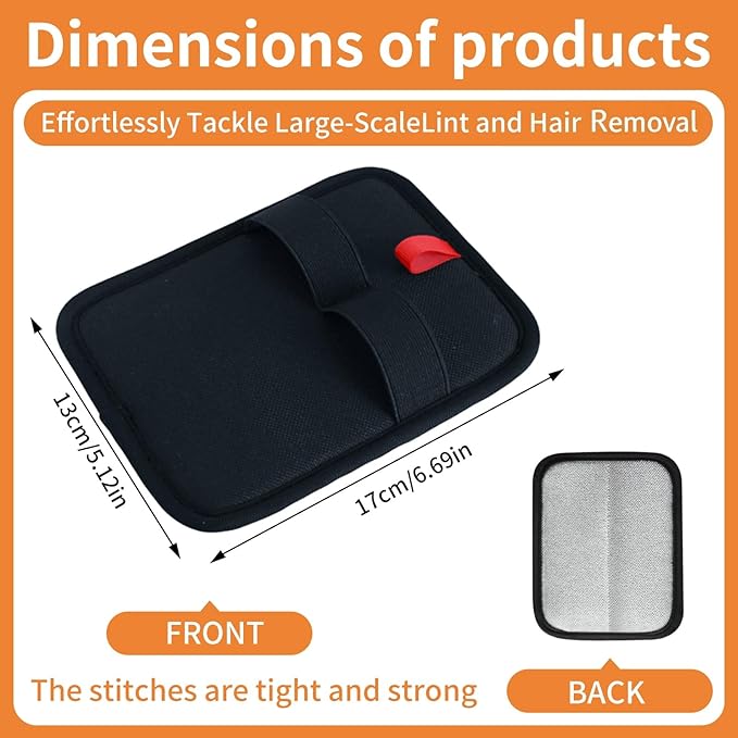 2Pcs Pet Hair Removal Glove, Upgraded Electrostatic Pet Hair Remover Gloves for Cats & Dogs, Reusable Magic Brush Pet Hair Remover Tool for Laundry, Couch, Carpet, Car Seat