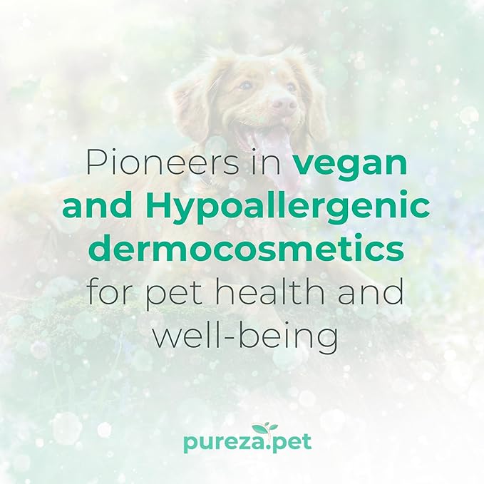 Nutrition Hypoallergenic Professional Shampoo for Pets - Fur Cleanse, Nourishment & Hydration, Pet Grooming Products, Horse, Cat and Dog Bath Supplies - Vegan, Paraben-Free - 33.8fl oz - PUREZA PET