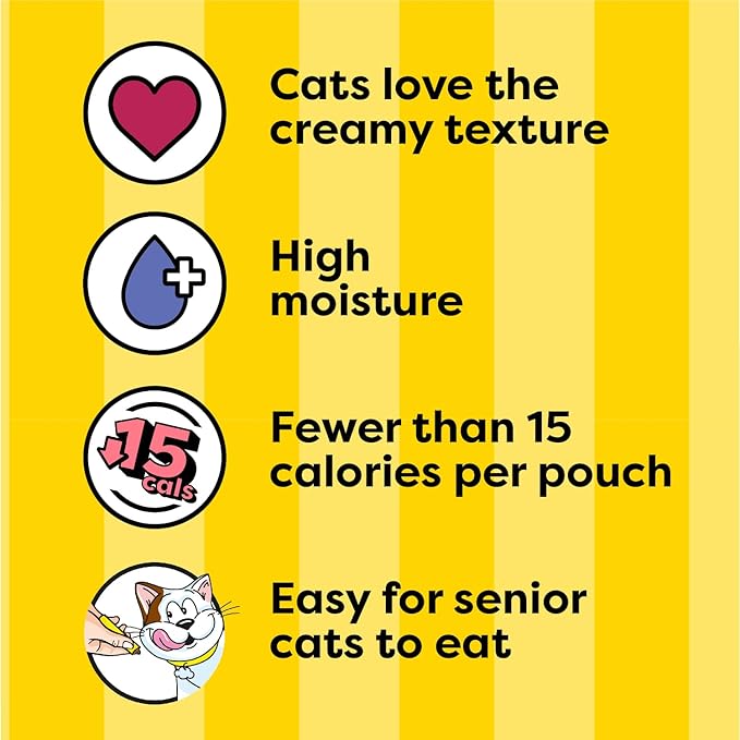 Temptations Creamy Puree Variety Pack of Squeezable Cat Treats, 0.42 oz. Tubes, 16 Count