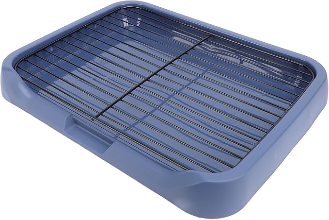 Acouto Dog Potty Pad Holder Tray - Dog Potty Tray Removable Indoor Training Toilet Portable Puppy Pad Holder with Grille Small and Medium Dogs - Puppy Litter - Pet