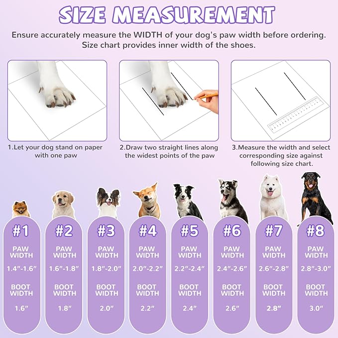 Dog Shoes for Large Medium Dogs, Dog Boots & Paw Protectors Anti-Slip Waterproof for Outdoor Hiking Walking Hardwood Floor Snow Cold Pavement with Reflective Straps Size 8