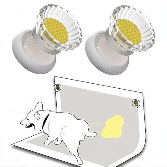 IFNOW Pee Pad Holder 2 Pieces Training Pad Magnetic Holder with Easy-Lifted Handles Strong Magnets for Most Flat Surfaces Easy Cleanup for Leg Lifting Dogs (Yellow)
