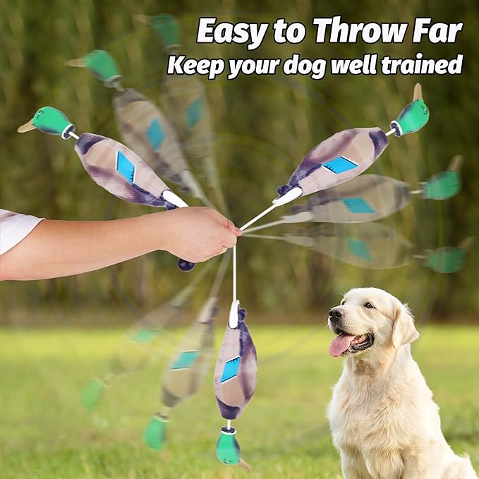 fingig 2 Pcs Duck Dummy Bumper Toys for Hunting Retriever Dog Training, Dog Retriever Outdoor Training Toy ，Hunting Duck Recognition Trainers, Foam Pet Interactive Toys