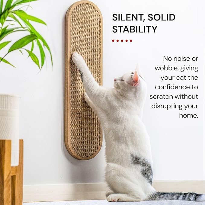 7 Ruby Road Wall Mounted Cat Scratcher - Indoor Vertical Scratching Board for Cats - Scratch Pad Post - Wall Furniture