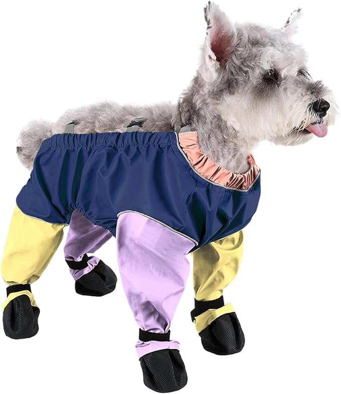 S Dog Suspender Boots, Waterproof Paw Protector Soft Puppy Boots Adjustable Suspender for Dogs Pet Shoes for Snow Day Outdoor Walking