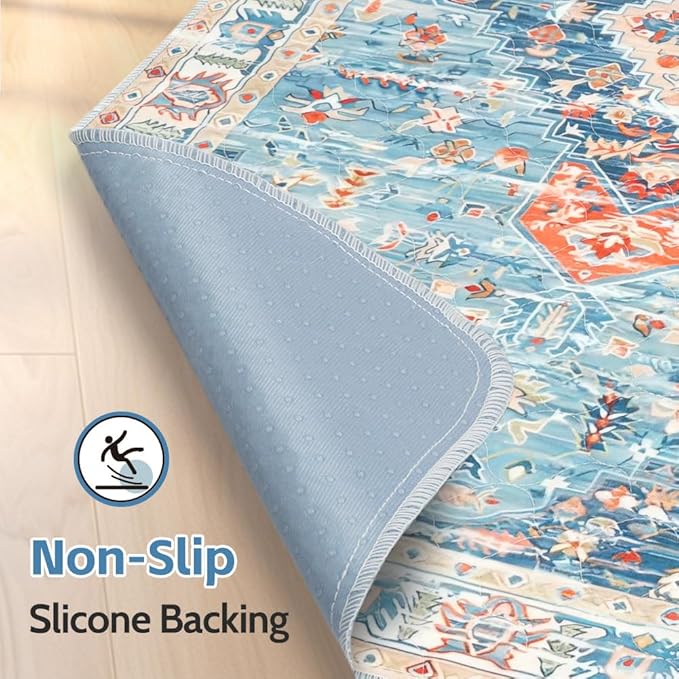Washable Pee Pads for Dogs 2 Pack Reusable Puppy Training Pads 48"x48" Super Absorbent Waterproof Dog Training Pads, Non-Slip Potty Pads Whelping Pads Litter Mat Pet Supplies - Blue/Mix