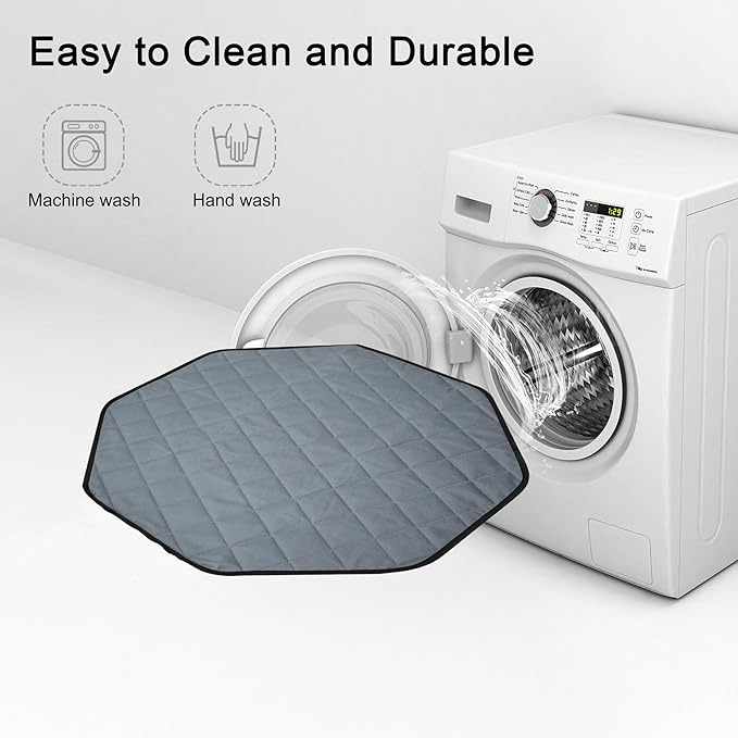 Washable Pee Pads for Dogs, 24" Pet Playpen Mat Octagon 8 Panels Puppy Pads for Whelping Potty Housebreaking Incontinence Playpen Crate Kennel