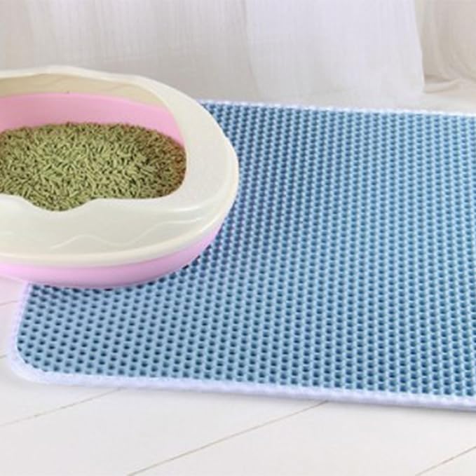Pet Litter Mat EVA Trapping For Indoor Box Bottom Less Waste Trapping Tray