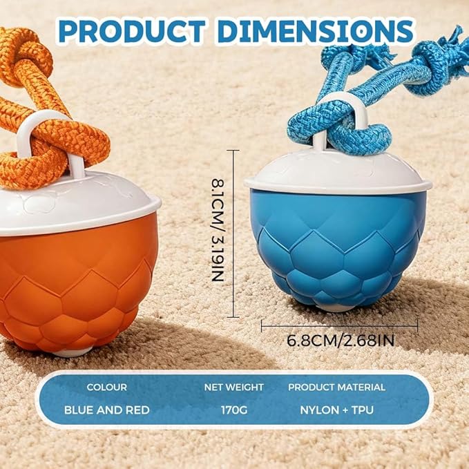 XieJY Interactive Dog Toys - 2026 Upgraded Motion Activated Automatic Rolling Ball Toys for Small/Medium/Large Dogs Balls for Boredom to Keep Them Busy with USB Rechargeable (Blue Orange)
