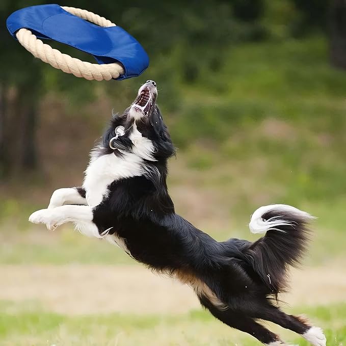 TUAHOO 6 Pack Dog Rope Toys for Small Medium Large Breed, Tough Chew Rope Tug Toy for Dogs, Flying Disc Fetch Toy Dog Rope Ball, Interactive Toy for Boredom, Puppy Teeth Cleaning