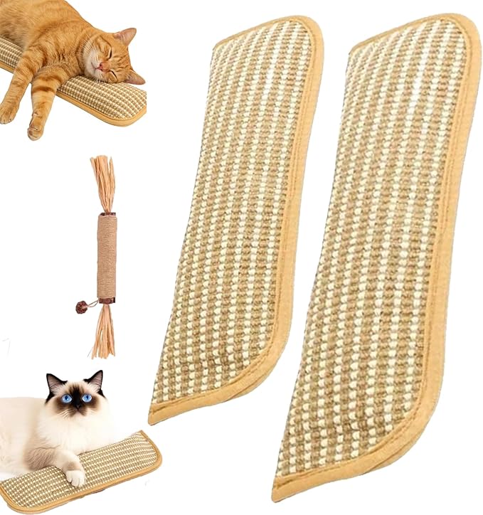 NENYLEI Interactive Catnip Chew Toy, 2026 New Natural Sisal Catnip Pillow Toy Kickers for Cats Chew Toys, 2 Pack Bite Resistant Kitten Teething Catnips Pillows, 10/11/13.4 in (Medium+Large)