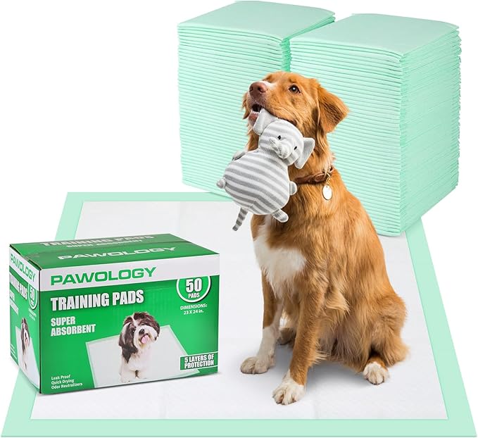 Puppy Pads Extra Large 30"x28", Dog Pee Pads with 5-Layer Super Absorbent Quick Dry Design, Leakproof Dog Traning Pads for Puppies, Cats, Crates and Housebreaking, 50 Count