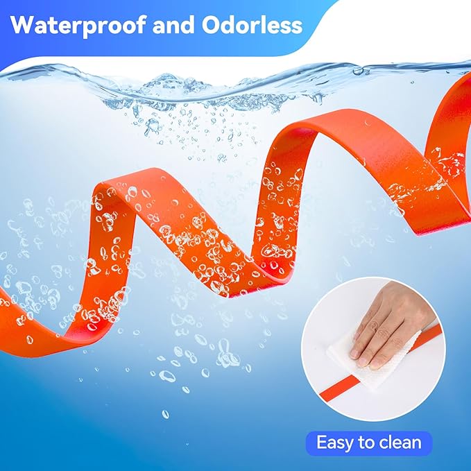 100FT Extra Long Waterproof Leash for Dogs Training, Long Dog Leash Heavy Duty Lead for Large Medium Small Dogs Outside Walking, Playing, Camping, or Yard(Orange)