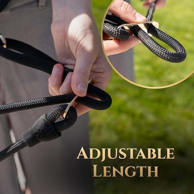 Hands-Free No-Pull Dog Leash | Durable Adjustable Training Lead for Dogs | Calm Command Outdoor Activity Leash for Active Pet Lifestyle Breeds | Ergonomic Handle - Small (25 lbs and Under)