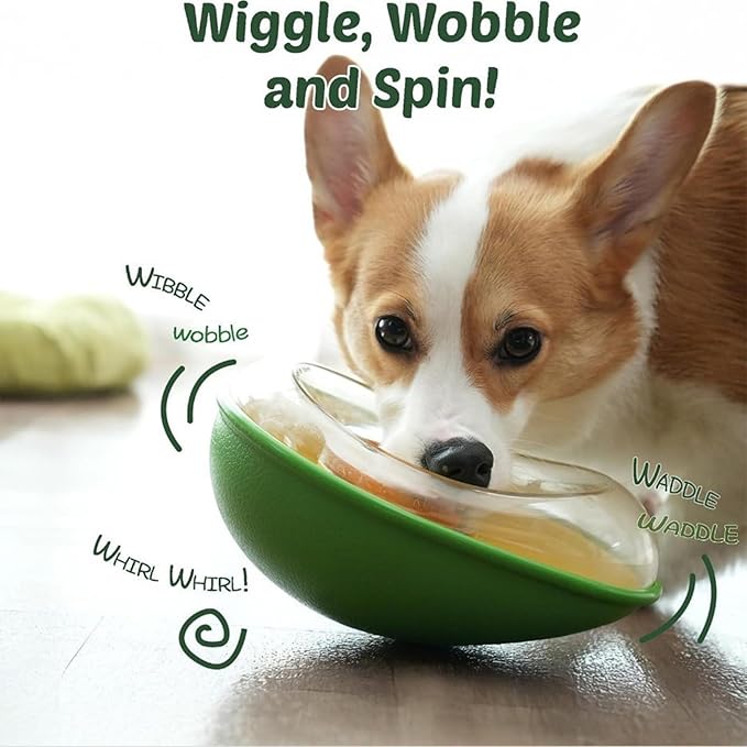 Slow Feeder Dog Bowls, Dog Puzzle Toy, Dogs Enrichment Toys, Rewarding Dogs Treat Dispensing Ball Leaking Food Puzzle Feeding for Slow Feeding Mental Exercise Cats Activity Ball