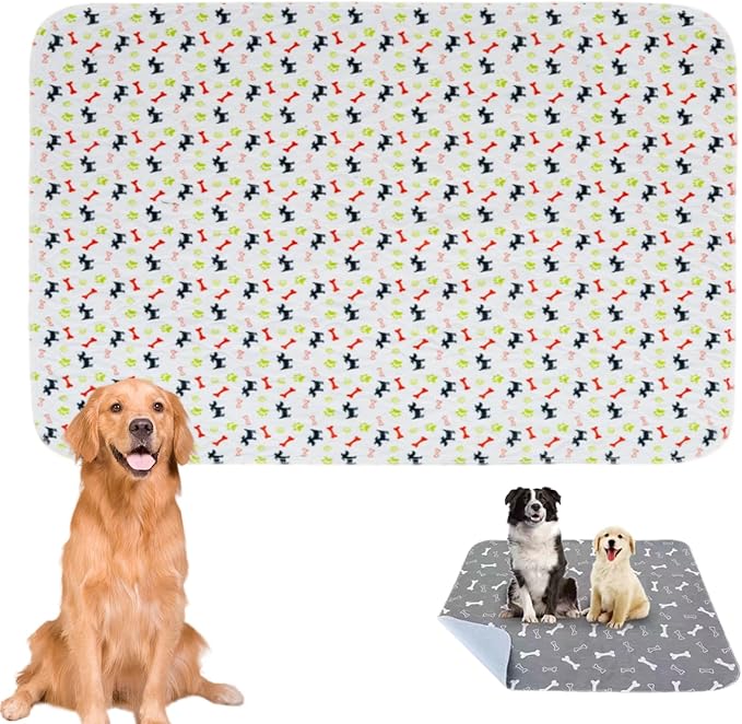 Dog Pads - Dog Pee Pad, Puppy Pads, Washable & Reusable (White,XL 28x40 inches)