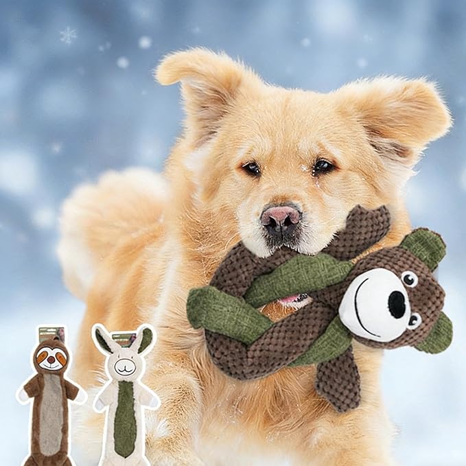 3 Pack Cute Squeaky Dog Toys, Plush Chew Toys for Small Medium Puppies, Interactive Pet Toys with Squeakers