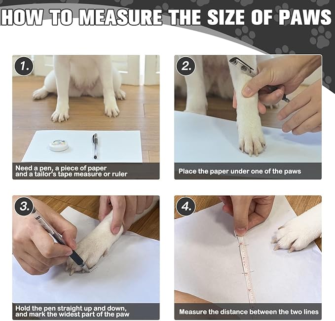 EXPAWLORER 6Pcs Anti Slip Dog Socks to Prevent Licking Paws, Dog Shoes for Winter, Double Sides Dog Boots & Paw Protectors Booties for Hardwood Floors with Grippers Small Medium Large Senior Dogs, L