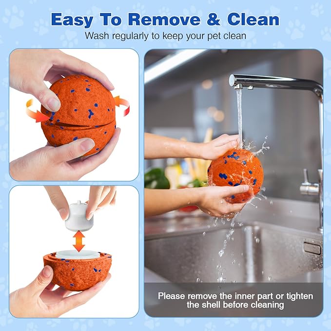 SUJF Interactive Dog Ball, Smart Interactive Dog Toys for Medium and Large Dogs, Automatic Moving Pet Ball with E-TPU Material, Rechargeable Bouncing Rotating Vibrating Dog Toy to Keep Them Busy