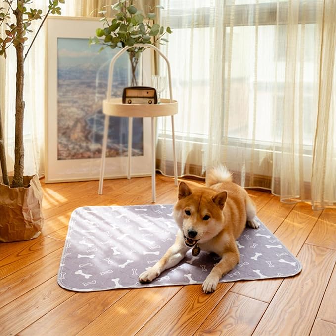 Puppy pad Pee Pads for Dogs, 2026 Upgraded Washable Puppy Pad with Pheromones, PuppyPad Pee Pad - Leak & Odor Proof, Non-Slip Base, Easy to Clean & Reusable (Gray, M: 27.6" × 31.5")