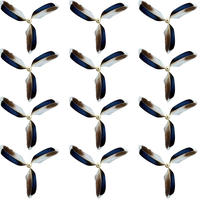 12Pcs Spinning Feather Propeller Refills for Cat Wand Toy,Interactive Cat Toys Replacement Wand Teasers Attachments