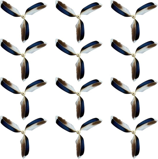 12Pcs Spinning Feather Propeller Refills for Cat Wand Toy,Interactive Cat Toys Replacement Wand Teasers Attachments