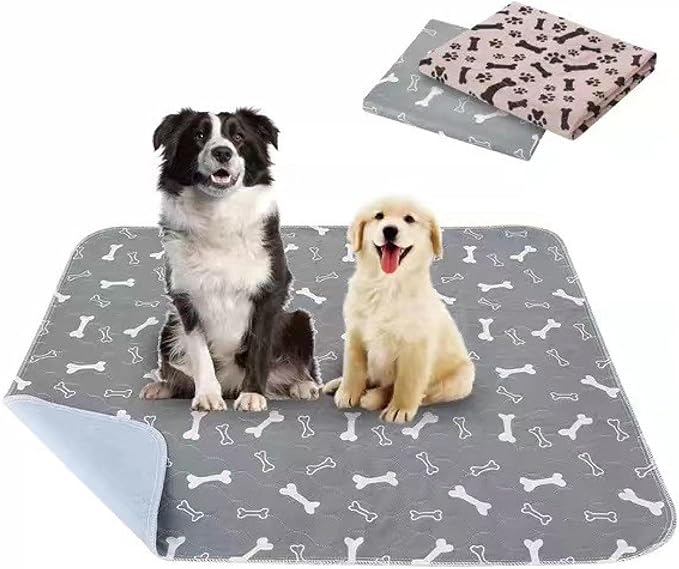 Puppy pad Pee Pads for Dogs, 2026 Upgraded Washable Puppy Pad with Pheromones, PuppyPad Pee Pad - Leak & Odor Proof, Non-Slip Base, Easy to Clean & Reusable (Gray, L: 31.5" × 35.4")