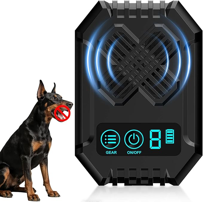Anti Barking Devices, Dog Bark Deterrent Device 3 Adjustable Modes, Ultrasonic Dog Bark - Rechargeable Long Range 50FT Dogs Barking Control Devices for Indoor Outdoor