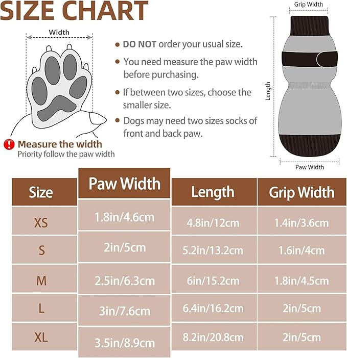PUPTECK Anti-Slip Dog Socks with Double Sides Grips for Small Medium Large Dogs Hardwood Floors Prevents Licking, Dog Shoes for Hot Pavement Traction Control for Senior Dogs, Royal Blue, L