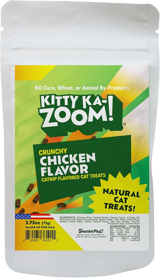 KITTY KA-ZOOM Snake Toy and Chicken Treat Bundle for Cats | High Potency Hand Harvested Fresh Catnip | Soft Plush for Engaging Play | Low Calorie Carefully Crafted Treats
