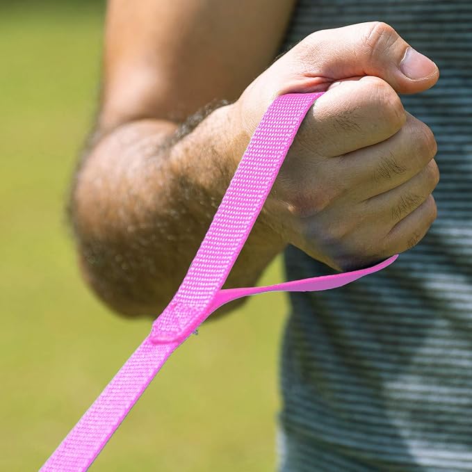 Hi Kiss Dog/Puppy Obedience Recall Training Agility Lead - 15ft 20ft 30ft 50ft 100ft Training Leash - Great for Training, Play, Camping, or Backyard - Pink 30ft