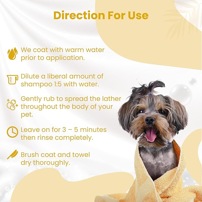 Bio PetActive Dog Shampoo with Natural Honey Extract | Clean and Sensitive Anti-Shedding Pet Shampoo for Dogs Skin & Coat Health | Paraben Free Formula, pH Balanced | 13.53 Fl oz