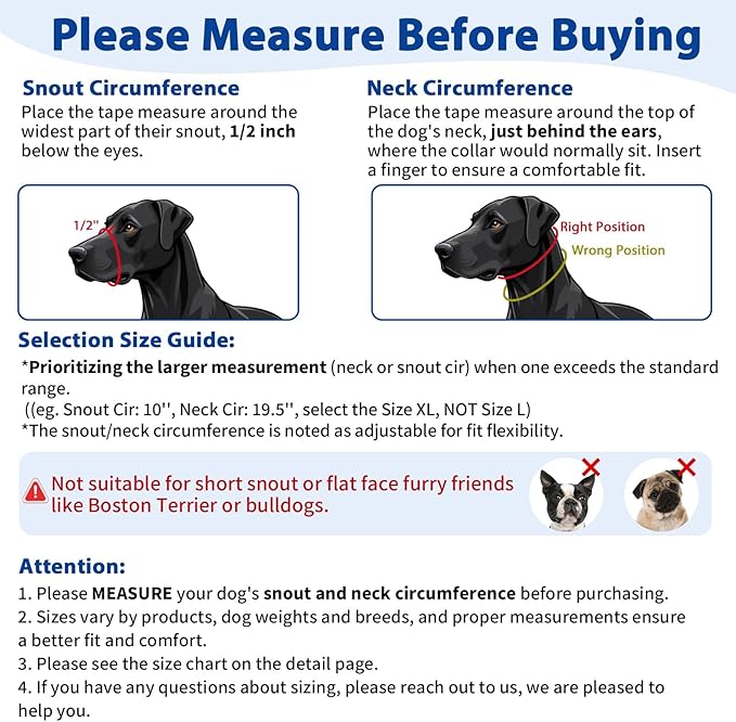 BARKLESS Sturdy No Pull Head Collar for Medium Large Dogs, Gentle Reflective Head Halter with Safety Link, Adjustable Nylon Dog Training Muzzle Leash for Walking Control (Blue, XL)