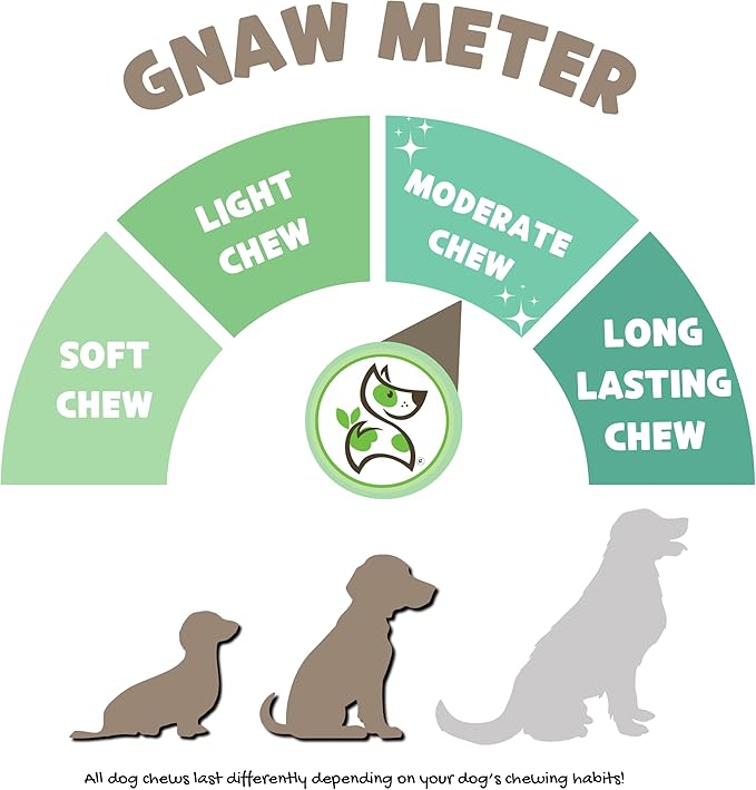 Nature Gnaws Beef Gullet Chews for Small Dogs 4-5" (10 Count) - Natural Beef Jerky Stick Dog Chew Treats - Rawhide Free