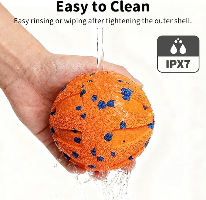 JoyBruko Interactive Dog Toys Ball, Moving Dog Toys to Keep Them Busy, Automatic Self Rolling & Bouncing, Soft E-TPU Material IPX7 Waterproof, Enrichment for Small Medium Large Breeds, Orange